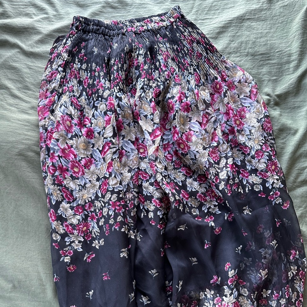 Long floral skirt